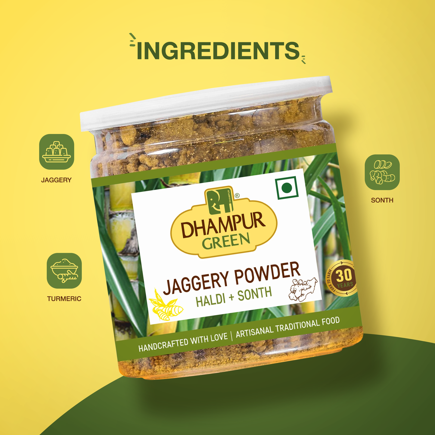 
                  
                    Haldi+Sonth (Turmeric +Ginger) Jaggery Powder 300gm
                  
                