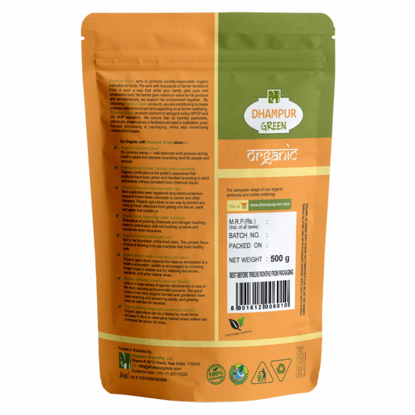 
                  
                    Organic Brown Sugar Pack of 500gm
                  
                